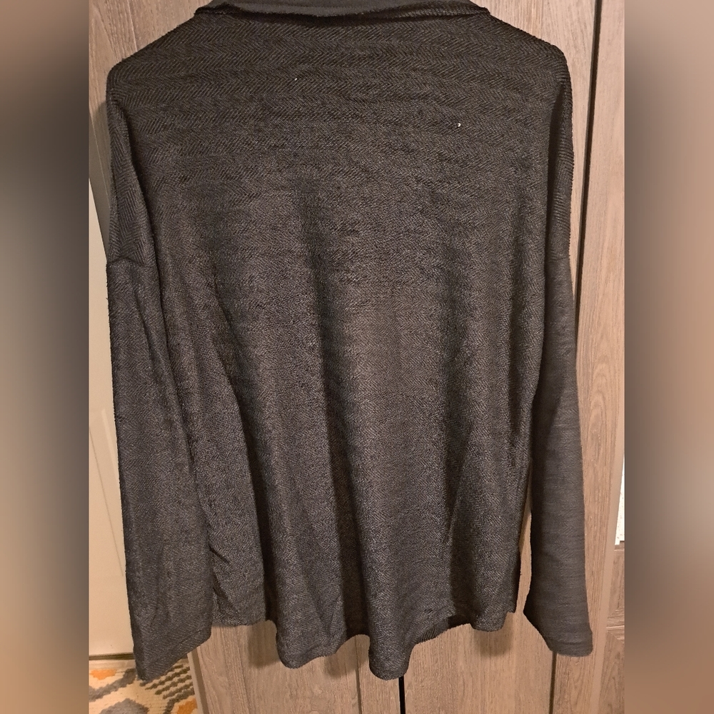 New contrast pocket relaxed shacket - Picture 3 of 12